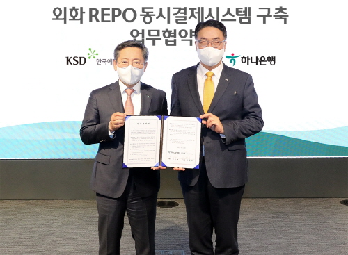 하나은행, 한국예탁결제원 연계 '외화 레포 동시결제 시스템' 오픈